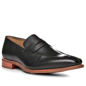 rosso e nero Herren Loafer schwarz Glattleder